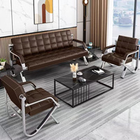 Nouvel ensemble de canapés et fauteuils de réception pour salon de coiffure, en métal