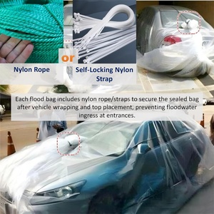 Housse de voiture jetable transparente en PE, sac étanche à la poussière pour garage extérieur d'urgence en cas d'inondation - Product Image 2