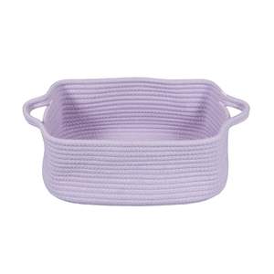 Panier de rangement vide en corde de coton tressée pour table à langer, serviettes de placard, panier de rangement pour chambre de bébé, boîte à jouets pour petits chiens et chats, paniers cadeaux - Product Image 1