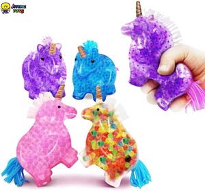 Jouets à presser JITENG Unicorn, remplis de billes d'eau, anti-stress, sensoriels, jouets moelleux - Product Image 3
