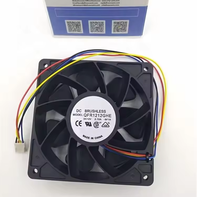 Cheap 2.7A 120*120*38mm 6000RPM 4Pin WPM 12 Volt Dc Brushless Computer Cooling Fan QFR1212GHE-9D89 QFR1212GHE