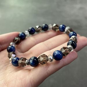 Bracelet en pierre naturelle avec perles de verre colorées, protection EMF, vente en gros directe d'usine, taille ajustable - Product Image 5