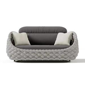 Set Divano da Esterno con Telaio in Lega di Alluminio, Design Nordico per Cortile, Villa, Balcone, Giardino <span class=keywords><strong>e</strong></span> Terrazza - Product Image 5
