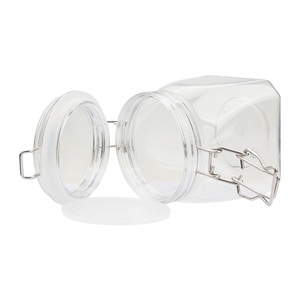 Envases Promocionales Reutilizables Transparentes para Dulces Suaves de Proteína en Polvo, Botellas de Plástico PET de 740 ml con Tapa Hermética - Product Image 4