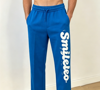 Pantalones Deportivos de Algodón French Terry para Hombre, con Estampado Puff y Logotipo Personalizado