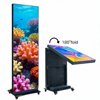 Afficheur LED sur pied GOB de haute qualité, économe en énergie, 4G WiFi USB 640*1920mm, écran d'affichage LED mobile
