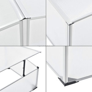 Serre miniature de jardin en aluminium imperméable avec 3 jardinières sur le toit - Product Image 4