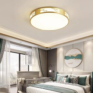 Plafonnier de style chinois tout en cuivre, finition émaillée, éclairage créatif pour bureau, entrée, balcon, chambre à coucher - Product Image 1