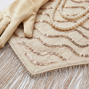 Abito da Donna Stile Flapper con Paillettes Pixiemain, Costume Tema Grande Gatsby, Set Accessori <span class=keywords><strong>per</strong></span> Festa di <span class=keywords><strong>Capodanno</strong></span> in Poliestere - Product Image 3