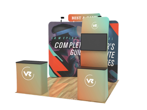 Cabina de feria comercial portátil de 10x10 pies con soporte de exhibición de TV de medios de promoción de Marca - Product Image 4