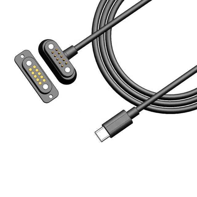 10pin Magnetic Usb Type c Charging Cable Male Female Pogo Pin Connector Power Solution 10 Pin Magnets Contact Pad PCB Solder