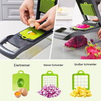 16-in-1 handmatige keuken groentesnijder, aardappelmes, snijder, fruit- en groentesnijder