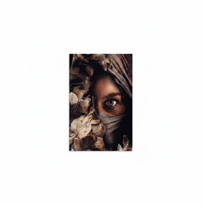 Floral Eye Woman Portrait-Elegant Art Deco Printed <b>Canvas</b> Panel <b>Wall</b> Art Hanging - Product Image 2