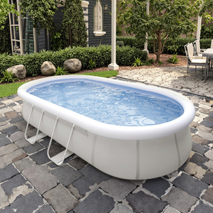 <span class=keywords><strong>Piscine</strong></span> ovale en <span class=keywords><strong>acier</strong></span> et PVC Jilong Avenli 17449 Chinook Gray pour enfants et nouveau-nés 540 cm x 304 cm x 106 cm Garantie 1 an - Product Image 4