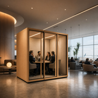 Cabine insonorisée pour réduction acoustique, cabine de travail silencieuse, isolation multi-scènes pour réunions, tests, utilisation en intérieur