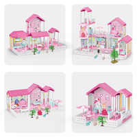 Maison de poupée à assembler soi-même KSF Fashion Design, maison de jeu de princesse avec accessoires de meubles et poupées pour les jouets de Shantou