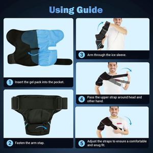 Practical <b>Shoulder</b> and Arm <b>Support</b> Ice Pack Wrapped in FSA/HSA Approved Reusable Gel Cold Compression for <b>Rotator</b> <b>Cuff</b> Injuries - Product Image 2