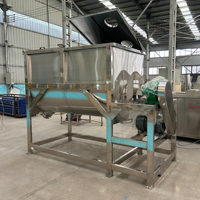 Mélangeur à ruban horizontal pour substrat de champignons, compost, engrais organique, mélange de poudre sèche SUS316L 500L 1000L Automatique CE
