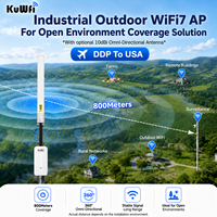 Punto de Acceso WiFi7 KuWFi DDP a EE. UU., 800 Metros, Doble Banda, 2.5G, Industrial, Impermeable, Largo Alcance, para Exteriores, para Aldeas y Granjas Remotas
