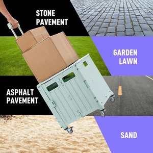 Portable Eight Wheel <b>Foldable</b> Steel Platform Supermarket Shopping <b>Cart</b> with Waterproof Durable Design - Product Image 4