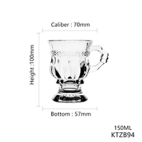 HXglass rétro style européen ménage eau thé verre tasse avec poignée haute valeur tasse à café souvenir bière vin verre