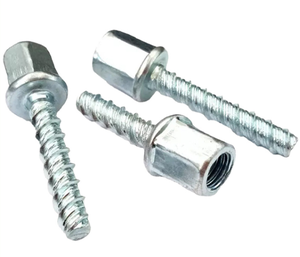 Barra filettata in acciaio inossidabile e acciaio al carbonio M6 M8 M10 M12, bullone per soffitto in calcestruzzo con filettatura interna, finitura liscia, autofilettante - Product Image 1