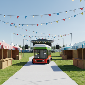 Chariot alimentaire mobile extérieur personnalisable, remorque alimentaire électrique pour glaces, hot-dogs, pâtisseries, café, bonbons - Acier inoxydable - Product Image 1