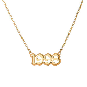 Aangepaste Dubbellaagse Matte Achtergrond Naam Ketting Modieuze Kettingen Sieraden - Product Image 4