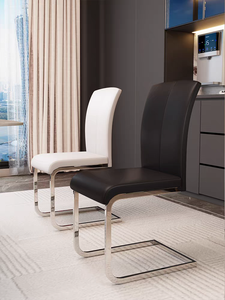 Sillas Modernas de Oficina y Cafetería, Estilo Milano Nórdico, de Metal y <span class=keywords><strong>Cuero</strong></span> Sintético, para Sala de Estar y Comedor - Product Image 1