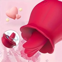 10-Gang Rosen-Sexspielzeug Zungen-Leckvibrator Oral-Nippel-Klitoris-Stimulator Massagegerät Erwachsenen-Sexspielzeug für Frauen