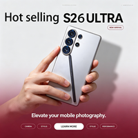 Smartphone S26 Ultra 5G asli, layar 7,3 inci, Dual SIM, 108MP, Smartphone 5G Terlaris, Ponsel 5G Global Unlocked
