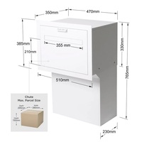 Boîte aux lettres en métal avec revêtement en poudre personnalisé, pour livraison de colis, étanche, antivol, grande capacité