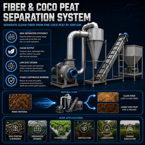 Chaîne de production de machines à presser la fibre de coco de haute qualité en Malaisie, machines à tourbe de coco et machines à défibrer le coco - Product Image 4