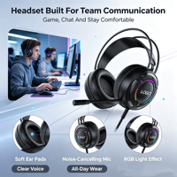 Casque de jeu dynamique filaire en métal OEM ODM avec micro USB Type-C à faible latence pour PC et mobile