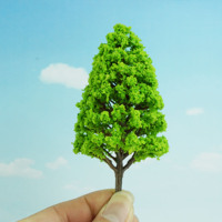 Modèle d'arbre de rue pour maquette de chemin de fer à l'échelle HO O N Z, pin artificiel vert foncé