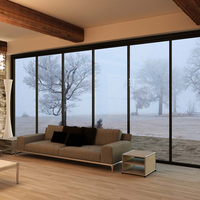 Verre personnalisé Aluminium Cadre mince Bifold Villa Portes Maison Aluminium Porte Pliante