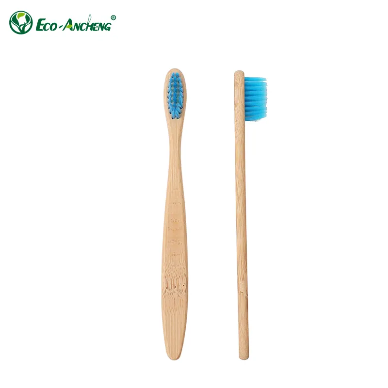 popular bpa free eco- friendly flat kid child tooth teeth brush bamboo toothbrush for children rainbow bristles