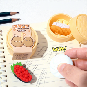 Soododo 2026 XD-0330 Papelería para Estudiantes de Primaria, Borrador de Goma Creativo con Diseño de Bollos al Vapor, Bajo Contenido de Polvo - Product Image 5