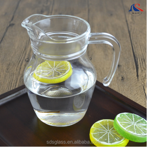 Vente en gros de petites cruches de bière en <span class=keywords><strong>verre</strong></span> 0,5 L 500ml d'<span class=keywords><strong>eau</strong></span> Rio pichets à boire avec bec et poignée latérale - Product Image 2