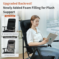 Chaise de bureau pliable de haute qualité pour la maison, chaise pliante de rangement pour le bureau et le repos avec coussin