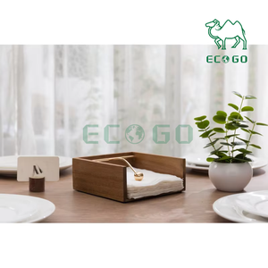 Soporte organizador de almacenamiento de tejido de bambú, servilletero de madera de bambú Natural para mesas de cocina - Product Image 4
