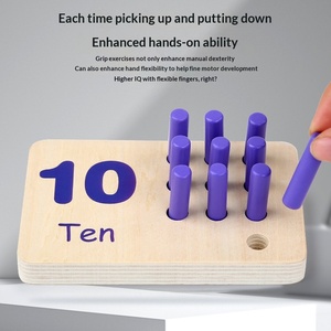 Juguete Educativo <span class=keywords><strong>de</strong></span> Madera Beiyang Montessori para Niños, Tablero <span class=keywords><strong>de</strong></span> Emparejamiento Cognitivo <span class=keywords><strong>de</strong></span> Colores, Aprendizaje <span class=keywords><strong>de</strong></span> Matemáticas Tempranas - Product Image 3