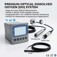 Sonde optique de mesure de l'oxygène dissous, sortie RS485 4-20mA 0-10V, testeur DO portable avec WiFi/4G/GPRS pour les eaux usées et l'aquaculture
