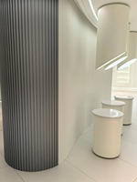 Panel de Pared Flexible Fácil de Instalar, Rejilla Giratoria Curva, Panel de Pared de WPC Envolvente en Forma Cilíndrica