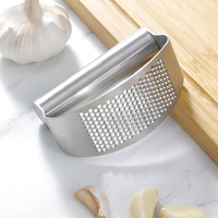 Presse-ail manuelle en acier inoxydable de haute qualité - Outil de cuisine portable écologique - Écraseur d'ail