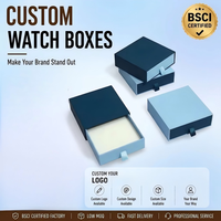 Boîte à montres en stock, emballage en papier de qualité supérieure avec insert souple pour montres, bracelets et cadeaux de détail