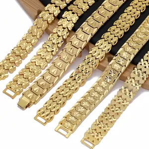 Jxx hot selling bracelet bangle women and men 24k gold plated brass wholesale bracelet dubai jewellery bracelets