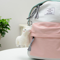 Mini porte-clés en peluche alpaga mignon, porte-clés en peluche personnalisé bon marché