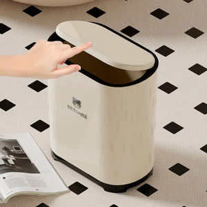 <span class=keywords><strong>Cubo</strong></span> de <span class=keywords><strong>basura</strong></span> de plástico de lujo de 8L con tapa de prensa Pop-on <span class=keywords><strong>Cubo</strong></span> de almacenamiento para baño <span class=keywords><strong>Cocina</strong></span> Sala de estar - Product Image 2