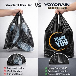 Biodegradable PE T-Shirt <b>Bags</b> with Gravure/Silk Screen Printing Customizable for Clothing <b>Packaging</b> & Retail/Supermarket Use - Product Image 5